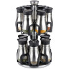 Relaxdays Καρουζέλ Μπαχαρικών με 12 Δοχεία - Black / Silver - 4052025367152