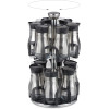Relaxdays Καρουζέλ Μπαχαρικών με 12 Δοχεία - Black / Silver - 4052025367152