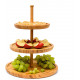 Relaxdays Δίσκος Σερβιρίσματος Φρούτων με 3 Επίπεδα - Brown - 4052025191689