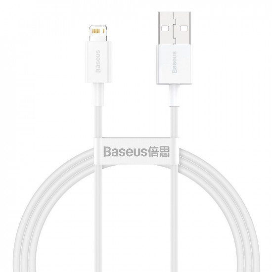 Baseus Superior Series Cable Lightning 2.4A - Καλώδιο Δεδομένων και Φόρτισης Lightning 1M - White - CALYS-A02