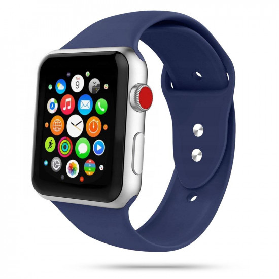 Tech-Protect Λουράκι Apple Watch 2 / 3 / 4 / 5 / 6 / 7 / 8 / 9 / SE / ULTRA / ULTRA 2 - 42 / 44 / 45 / 49 mm IconBand Λαστιχένιο - Midnight Blue