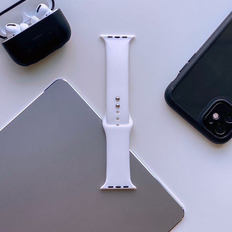Tech-Protect Λουράκι Apple Watch 4 / 5 / 6 / 7 / 8 / 9 / SE / ULTRA 1 / ULTRA 2 - 42 / 44 / 45 / 49 mm IconBand Λαστιχένιο - White Tech-Protect Λουράκι Apple Watch 4 / 5 / 6 / 7 / 8 / 9 / SE / ULTRA 1 / ULTRA 2 - 42 / 44 / 45 / 49 mm IconBand Λαστιχένιο - White