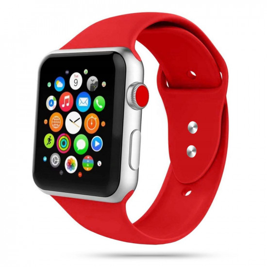 Tech-Protect Λουράκι Apple Watch 2 / 3 / 4 / 5 / 6 / 7 / 8 / 9 / SE - 38 / 40 / 41 mm IconBand Λαστιχένιο - Red