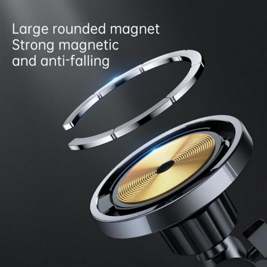 Joyroom Μαγνητική Βάση Αυτοκινήτου Αεραγωγού με Ασύρματη Φόρτιση MagSafe - Black - JR-ZS240