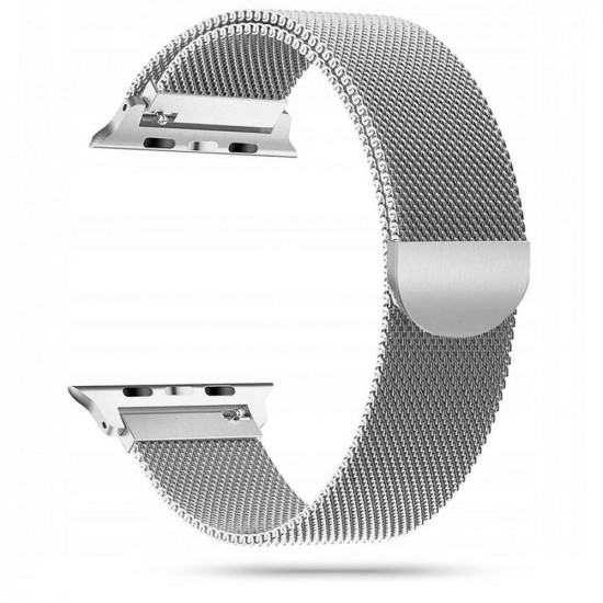 Tech-Protect Λουράκι Apple Watch 2 / 3 / 4 / 5 / 6 / 7 / 8 / 9 / SE - 38 / 40 / 41 mm MilaneseBand από Ανοξείδωτο Ατσάλι - Silver