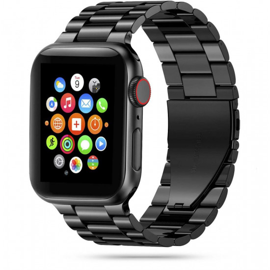 Tech-Protect Λουράκι Apple Watch 2 / 3 / 4 / 5 / 6 / 7 / 8 / 9 / SE / ULTRA / ULTRA 2 - 42 / 44 / 45 / 49 mm Stainless από Ανοξείδωτο Ατσάλι - Black