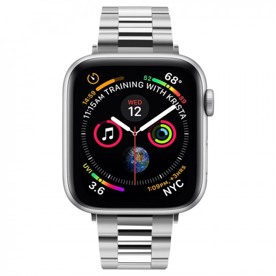 Spigen Λουράκι Apple Watch 2 / 3 / 4 / 5 / 6 / 7 / 8 / 9 / SE - 38 / 40 / 41 mm Modern Fit - Silver