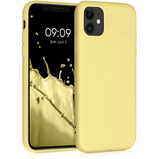 KW iPhone 11 Θήκη Σιλικόνης Rubberized TPU - Mellow Yellow - 50791.216