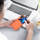 KW iPhone 11 Θήκη Σιλικόνης TPU με Υποδοχή για Κάρτα - Orange - 55114.29
