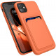 KW iPhone 11 Θήκη Σιλικόνης TPU με Υποδοχή για Κάρτα - Orange - 55114.29