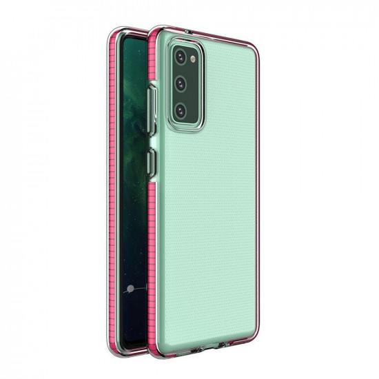 OEM Xiaomi Poco F3 / Mi 11i  Spring Case Λεπτή Θήκη Σιλικόνης - Διάφανη - Dark Pink