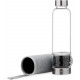 Navaris Γυάλινο Μπουκάλι Νερού με Πέτρες Οψιδιανού και Θήκη - BPA FREE - 420ml - Obsidian Stone - 53150.02