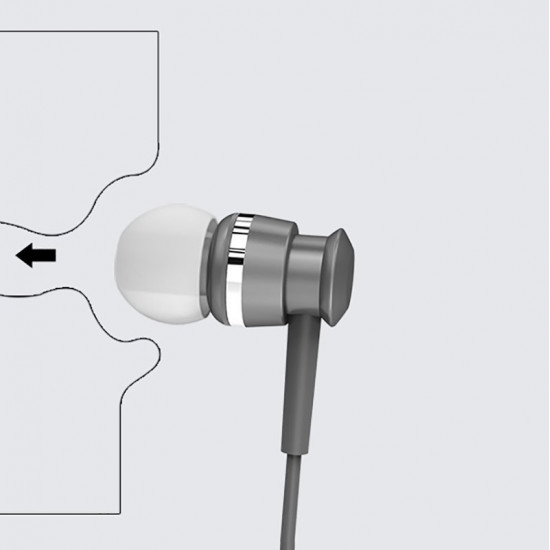 Joyroom JR-EL122 Metal Earphones 3.5mm Mini Jack - Ενσύρματα Ακουστικά για Κλήσεις / Μουσική - Gray
