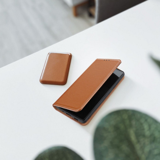 Forcell iPhone 12 Pro Max Smart Pro Θήκη Βιβλίο Stand από Γνήσιο Δέρμα - Brown
