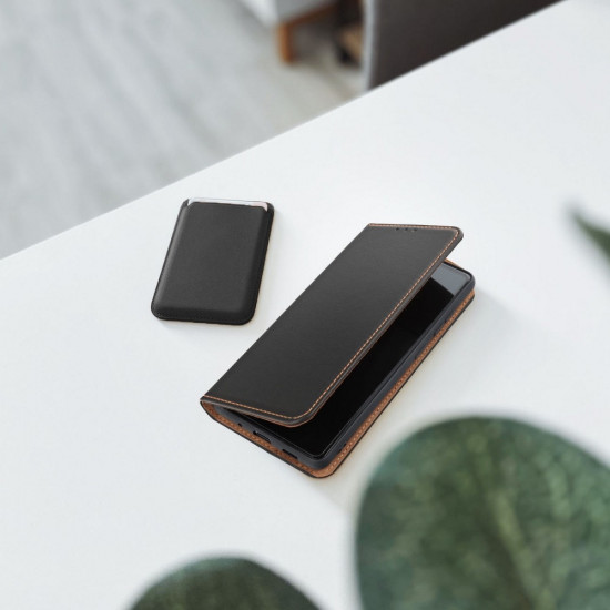 Forcell iPhone 12 Pro Max Smart Pro Θήκη Βιβλίο Stand από Γνήσιο Δέρμα - Black