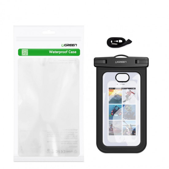 Ugreen LP186 Universal Αδιάβροχη Θήκη για Smartphones 6.0'' - Clear / Black
