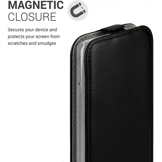 KW Samsung Galaxy A22 4G Θήκη Δερματίνη Flip - Black - 55499.01
