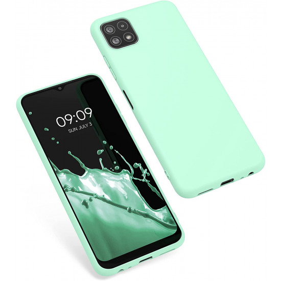 KW Samsung Galaxy A22 5G Θήκη Σιλικόνης TPU - Mint Green Matte - 55245.50