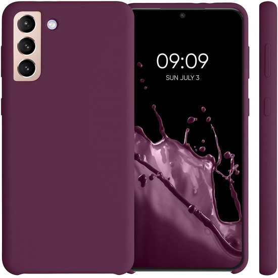 KW Samsung Galaxy S21 Plus Θήκη Σιλικόνης Rubber TPU - Bordeaux Purple - 54066.187