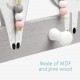 Navaris Ξύλινη Παιδική Κρεμάστρα με 4 Γάντζους - Design Alpaca - White - 54195.01