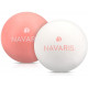 Navaris Lacrosse Massage Balls - Σετ με 2 Μπάλες Μασάζ - White / Pink - 42915