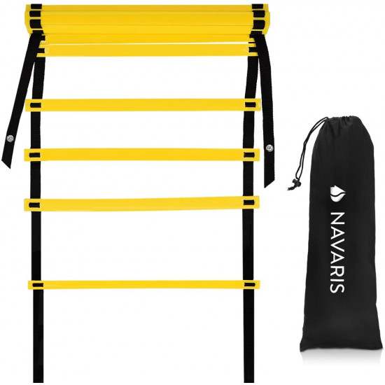 Navaris Σκάλα Επιτάχυνσης - Προπόνησης με Τσάντα Μεταφοράς - Black / Yellow - 43407