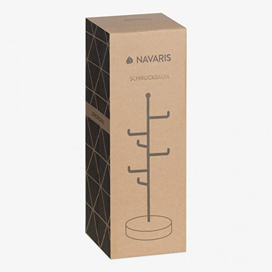 Navaris Μεταλλικό Stand Κοσμημάτων με Μαρμάρινη Βάση - Gold - 52597.21