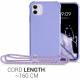 KW iPhone 11 Θήκη Σιλικόνης TPU με Λουράκι - Lavender Matte - 53838.108