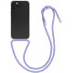 KW iPhone 12 / iPhone 12 Pro Θήκη Σιλικόνης TPU με Λουράκι - Διάφανη - Lavender / Purple / White - 52730.108