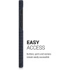 KW iPhone 12 / iPhone 12 Pro Σκληρή Θήκη με Υφασμάτινη Επένδυση - Dark Blue - 55752.17