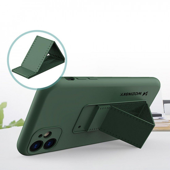 Wozinsky iPhone XS Max Kickstand Case - Θήκη Σιλικόνης με Finger Holder και Stand - Black