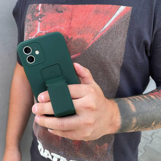 Wozinsky iPhone 12 Pro Kickstand Case - Θήκη Σιλικόνης με Finger Holder και Stand - Red