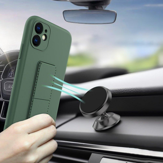 Wozinsky iPhone 12 Pro Kickstand Case - Θήκη Σιλικόνης με Finger Holder και Stand - Mint Green