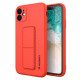 Wozinsky iPhone 12 Pro Max Kickstand Case - Θήκη Σιλικόνης με Finger Holder και Stand - Red