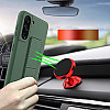 Wozinsky Samsung Galaxy S21+ Kickstand Case - Θήκη Σιλικόνης με Finger Holder και Stand - Red