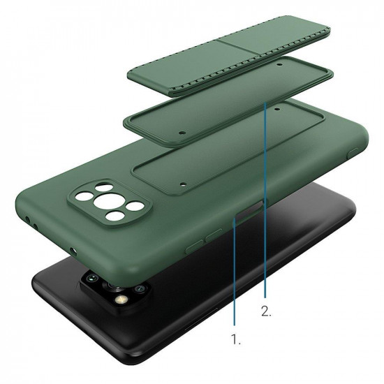 Wozinsky Xiaomi Poco X3 NFC / X3 Pro Kickstand Case - Θήκη Σιλικόνης με Finger Holder και Stand - Red