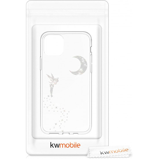 KW iPhone 11 Pro Θήκη Σιλικόνης TPU Design Glittery Fairy - Διάφανη / Silver - 49784.10