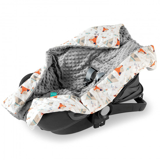 Navaris Κουβέρτα για Παιδικό Κάθισμα Αυτοκινήτου - Design Fuchs - 51490.01