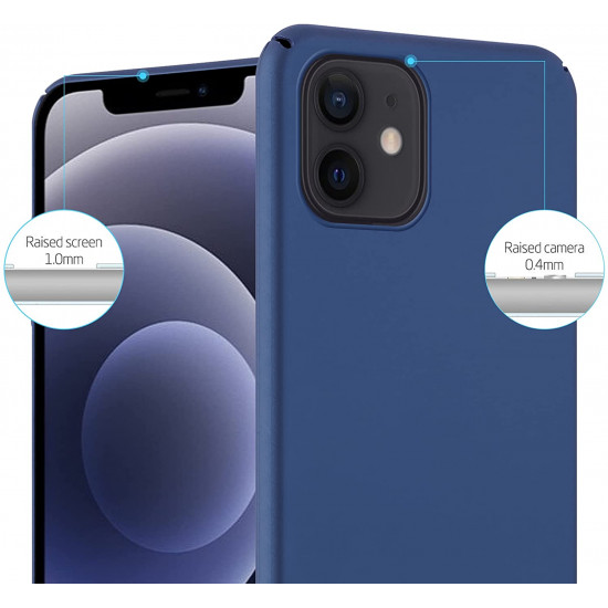 Cadorabo iPhone 12 Pro Max Ματ Σκληρή Θήκη - Metallic Blue