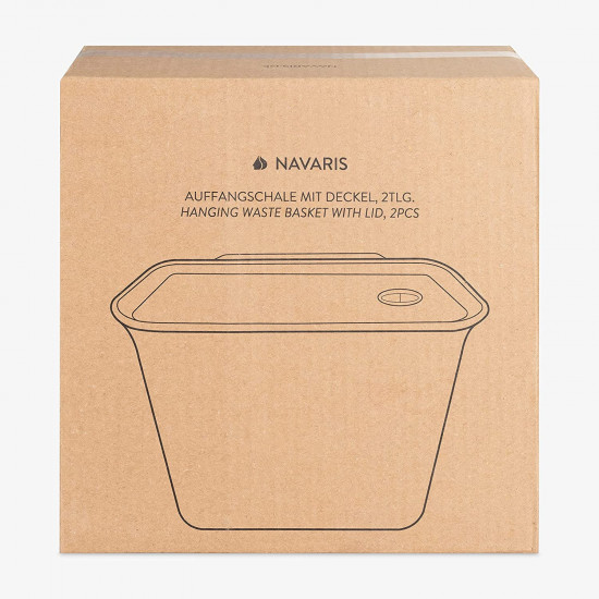 Navaris Σετ με 2 Κάδους Οργανικών Αποβλήτων - White - 53829.01.02