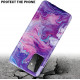 Cadorabo Samsung Galaxy A72 / A72 5G Θήκη Σιλικόνης TPU - Design Marble No.19 Mosaic Pattern - Pink / Purple / Marble