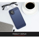 Cadorabo iPhone 12 / iPhone 12 Pro Θήκη Rugged Carbon TPU - Brushed Blue