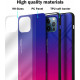 Cadorabo iPhone 12 Pro Max Θήκη με Πλαίσιο Σιλικόνης και Όψη Γυαλιού Tempered Glass - Purple / Red