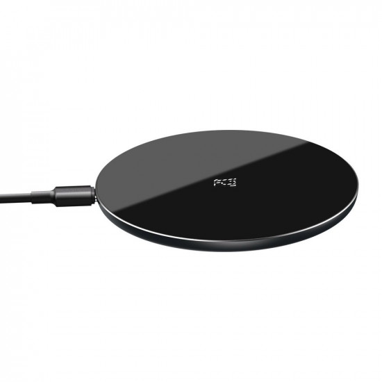 Baseus Simple Fast Wireless Charger for Smartphones 15W - Ασύρματος Φορτιστής Qi Charge με Καλώδιο USB Type-C - Black - WXJK-B01
