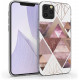 KW iPhone 12 Pro Max Θήκη Σιλικόνης TPU Design Glory Triangle - Pink / Rose Gold / White - 53037.11