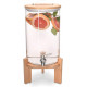 Navaris Glass Beverage Drink Dispenser Γυάλινος Διανεμητής Ποτού με Ξύλινη Βάση - 7L - Clear - 46785.03