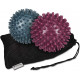 Navaris Hedgehog Massage Ball with Nubs Set of 2 - Μπάλες Μασάζ για Χέρια / Πόδια και Πλάτη - Berry / Petrol - 46951.3.02