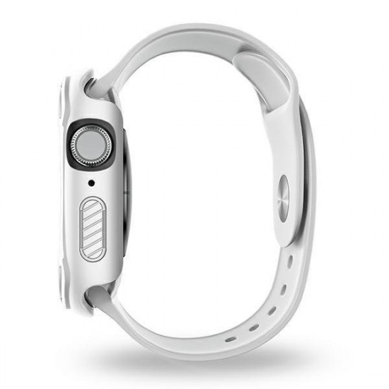 UNIQ Θήκη Apple Watch 4 / 5 / 6 / SE 44mm Torres με Αντιχαρακτικό γυαλί 9H - Dove White