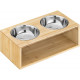 Navaris Raised Pet Bowls Stand - Ανυψωμένα Μπολ Φαγητού με Ξύλινη Βάση για Κατοικίδια - 350 ml - Wood - 54135.2