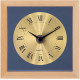 Navaris Analogue Wood Alarm Clock Design Square - Αναλογικό Επιτραπέζιο Ρολόι και Ξυπνητήρι - Light Brown / Gold - 54472.24.21